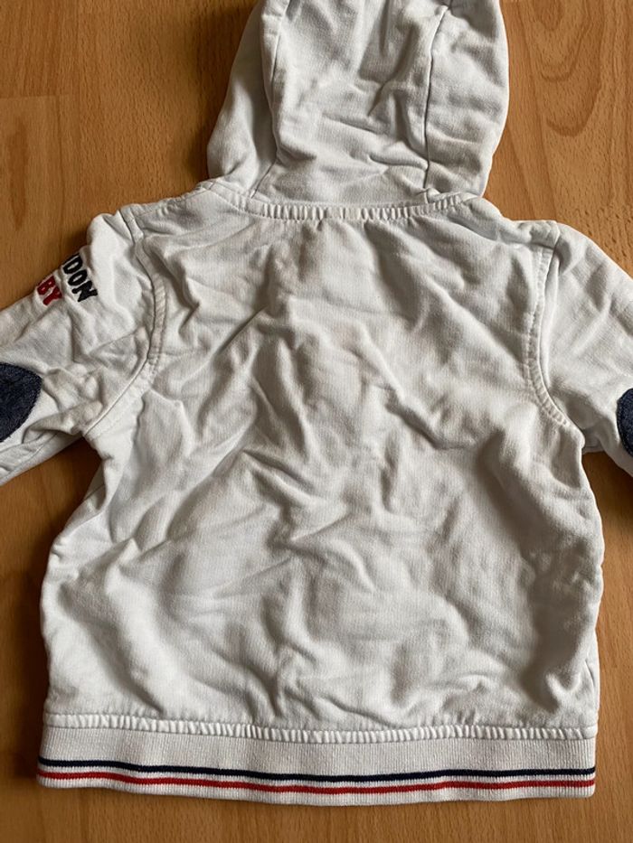 Beau gilet blanc Orchestra T. 9 mois/71 cm garçon TBE - photo numéro 4