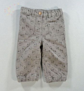 Pantalon toile gris lapin Orchestra 6 mois 67 cm fille