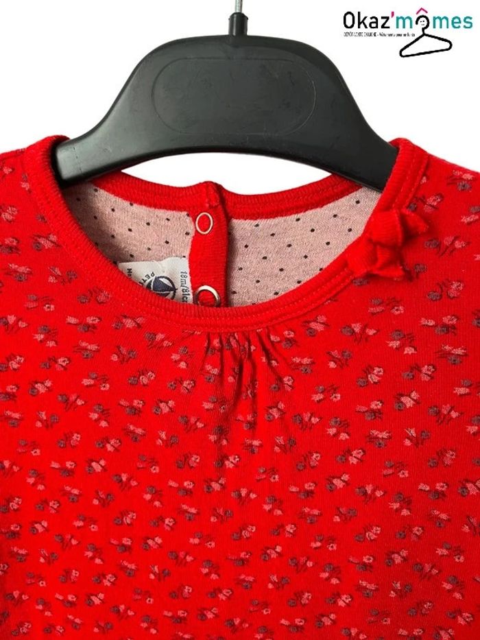 Robe à manches longues rouge, motif liberty - Petit Bateau 18 mois - photo numéro 2
