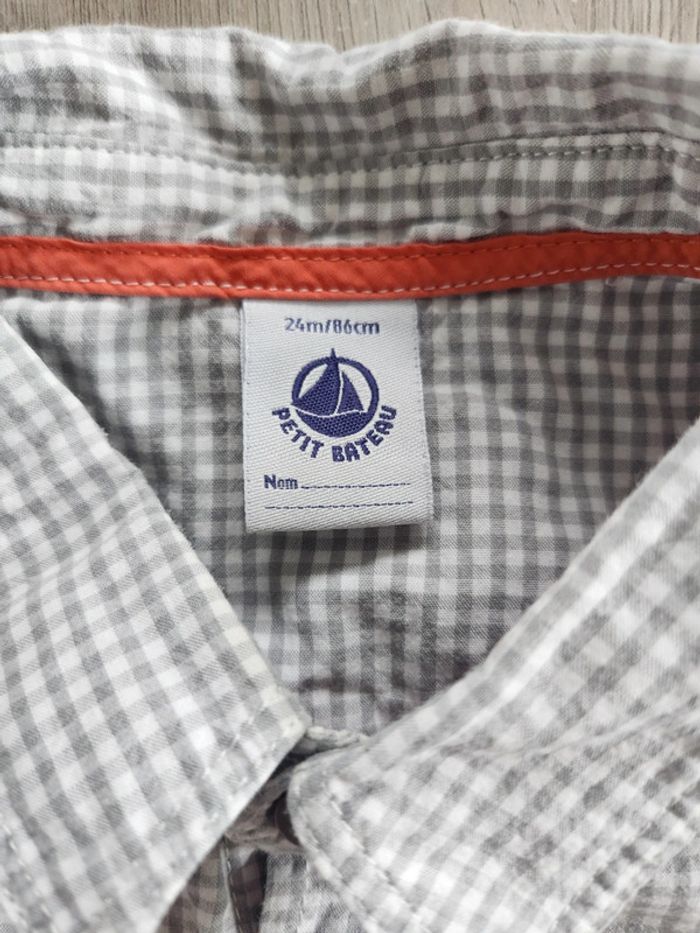 Chemise manches longues garçon 24 mois - photo numéro 3