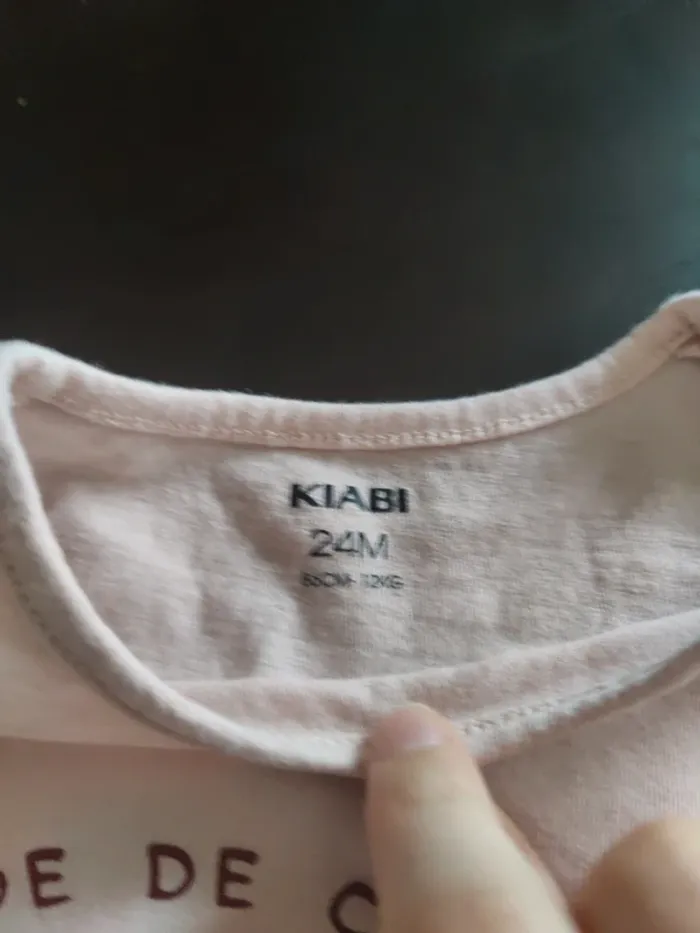 2 T shirts manche longue 24mois kiabi - photo numéro 4