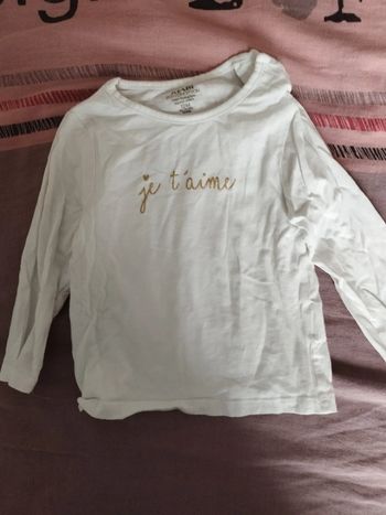 T shirt en 12 mois fille de la marque Kiabi