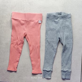 2 leggings filles - 24 mois