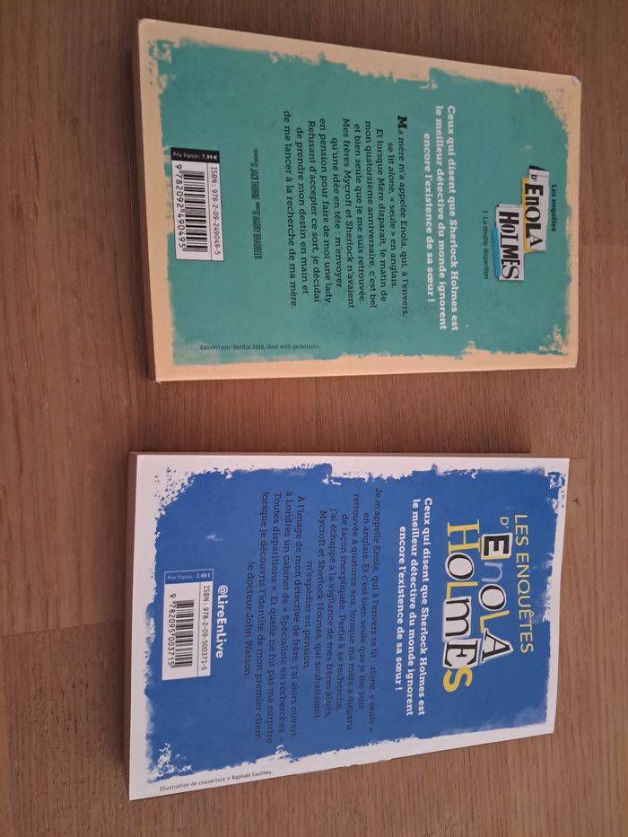 Lot de 2 livres - les enquêtes d’Enola Holmes  de Nancy Springer - photo numéro 2