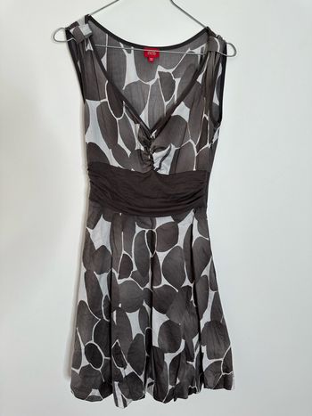 Robe bariolée marron et blanche Nina Kalio T36 S