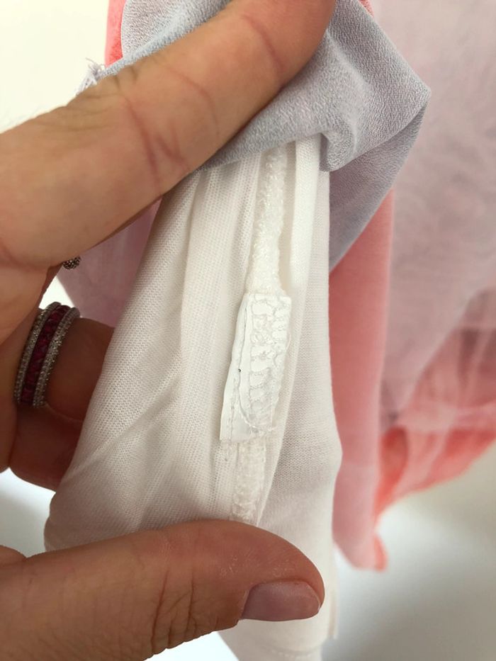 Débardeur long et fluide Zara blanc et rose taille M - photo numéro 6