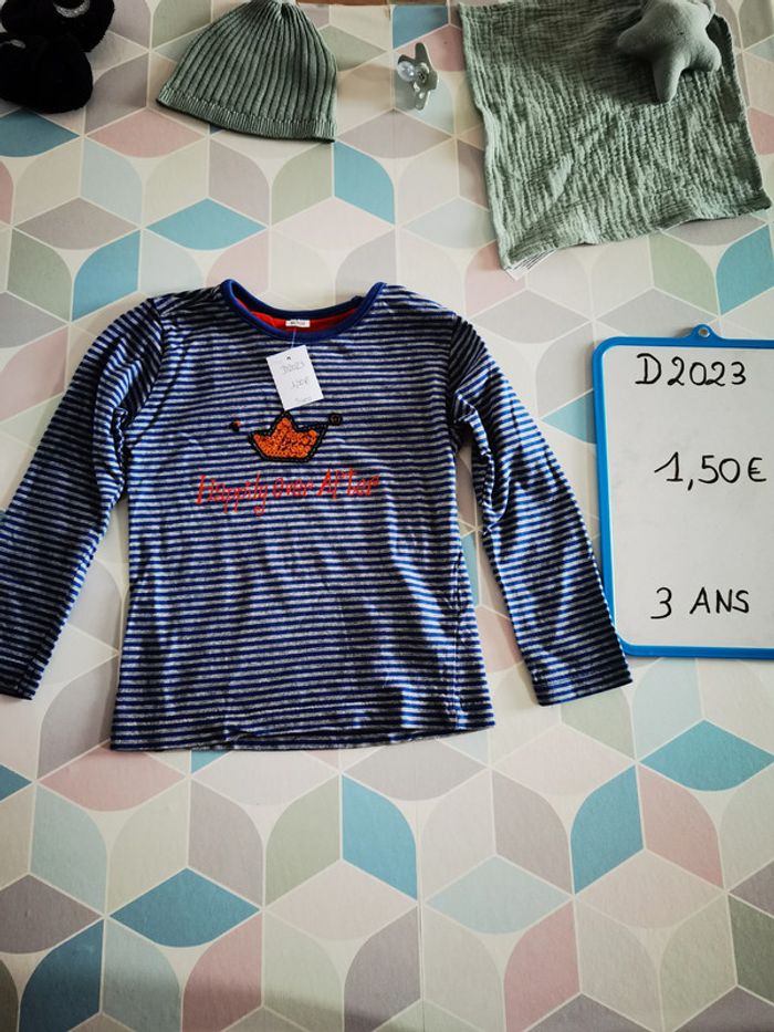 D2023 - tee-shirt garçon 3 ans - photo numéro 3