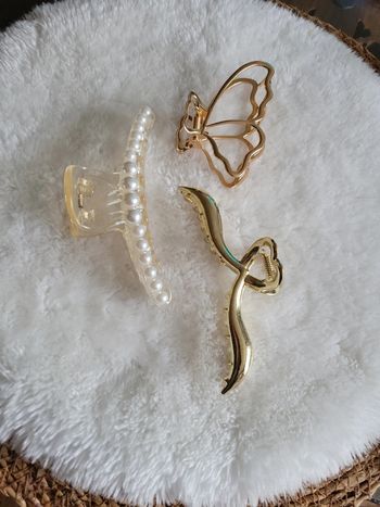 Ensemble de 3 pinces a cheveux