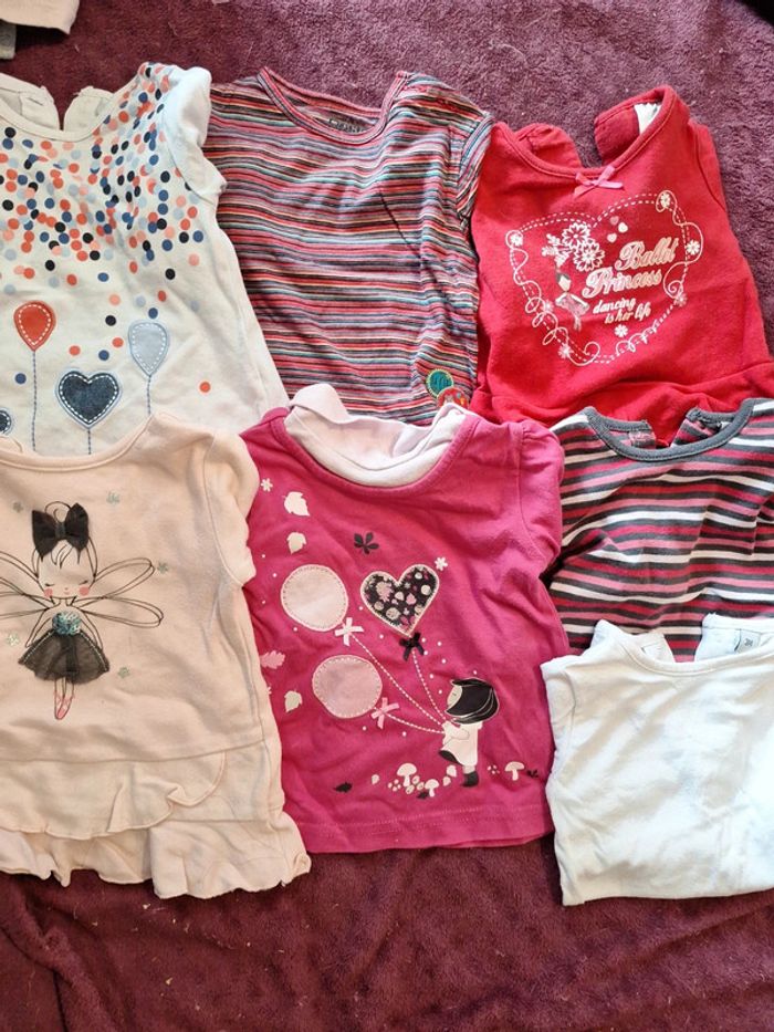 Lot Tee-shirt fille manches longues 3 mois - photo numéro 3