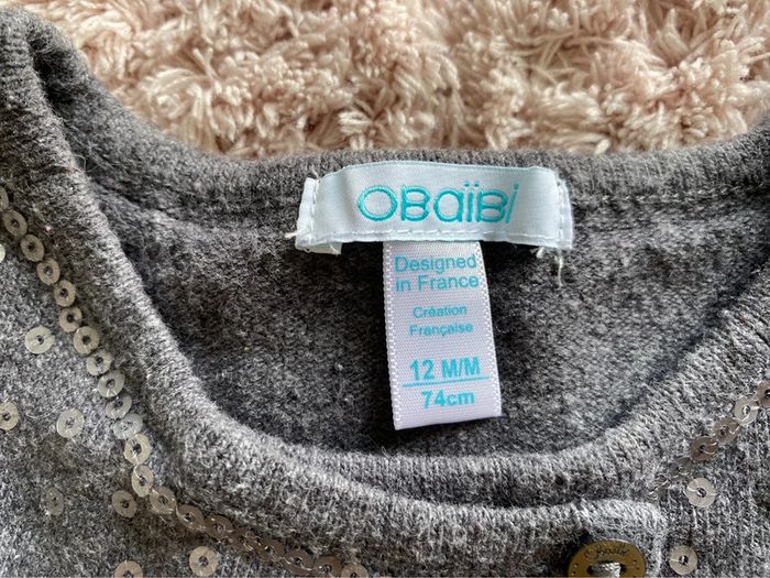 Lot de 3 gilets Gémo et Obaïbi 12 mois - photo numéro 8