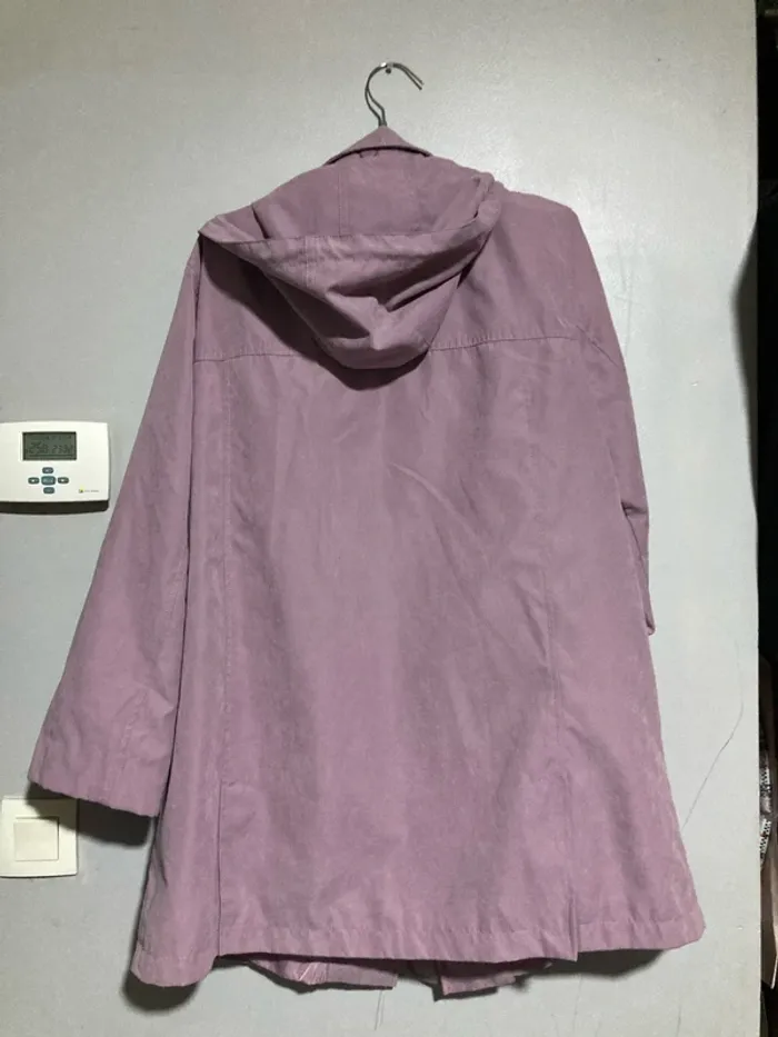 Manteau lilas Anne Weyburn – Taille 42/44 – Demi-saison avec capuche amovible - photo numéro 16