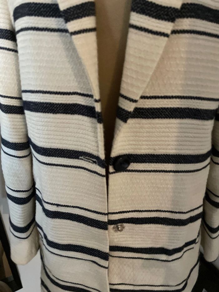 Manteau long à rayures Camaïeu - photo numéro 4