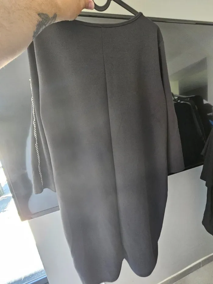 Robe noir/ tee shirt long /tunique noir 46/48 femme - photo numéro 3