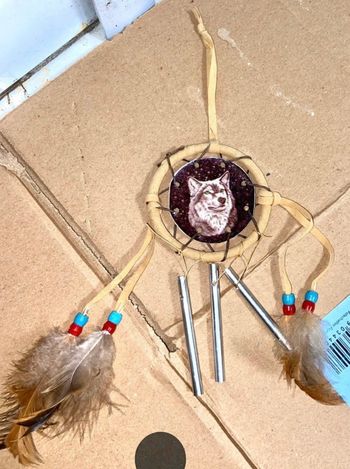 Petit attrape rêve motif loup