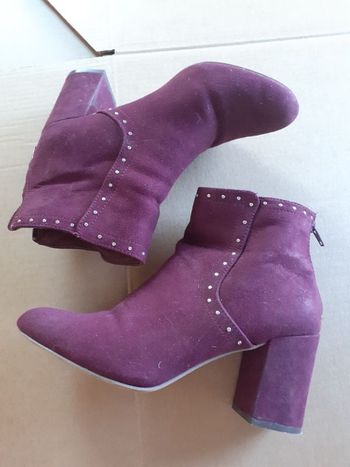 Boots mauve avec sequins