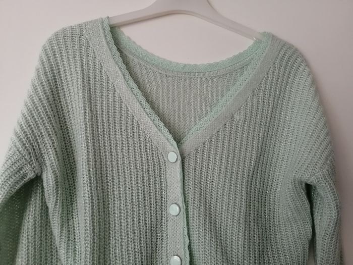 Gilet réversible vert d'eau Cache Cache taille XS neuf - photo numéro 3