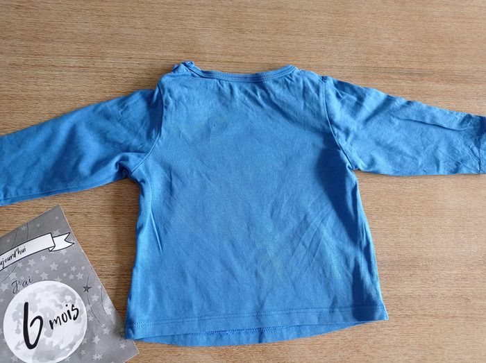 Tee shirt 6 mois joues à bisous - photo numéro 3