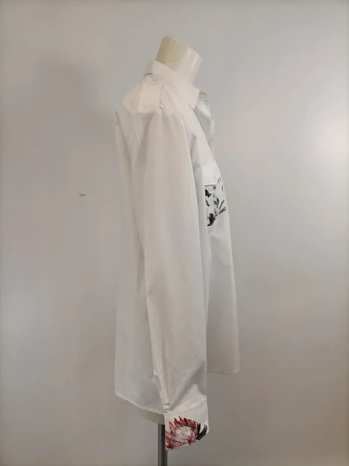 Chemise Gérard Darel Upcyclé - soie dahlia fleur - - photo numéro 5
