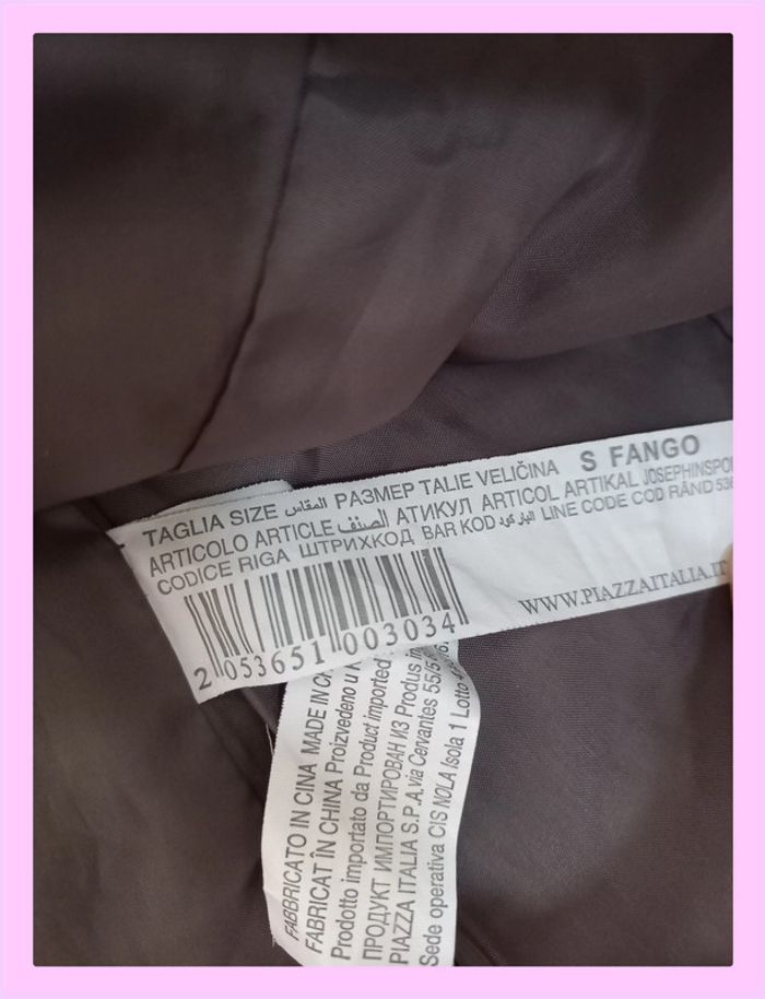 Trench-coat court Piazza Italia gris/taupe cintré - Taille S - Style chic décontracté - photo numéro 18