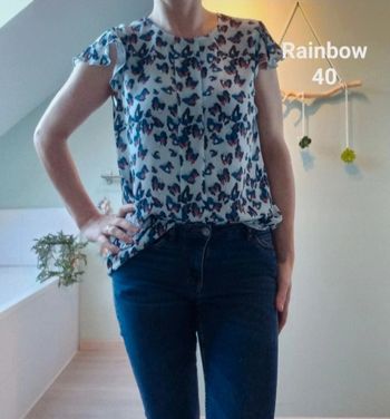 Blouse motif papillions taille 40