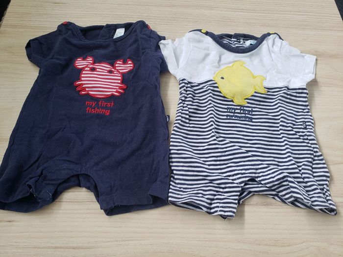 Lot combinaisons barboteuse obaibi 1mois