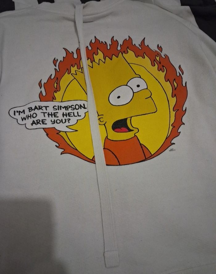 Pull off-white bart Simpson - photo numéro 2