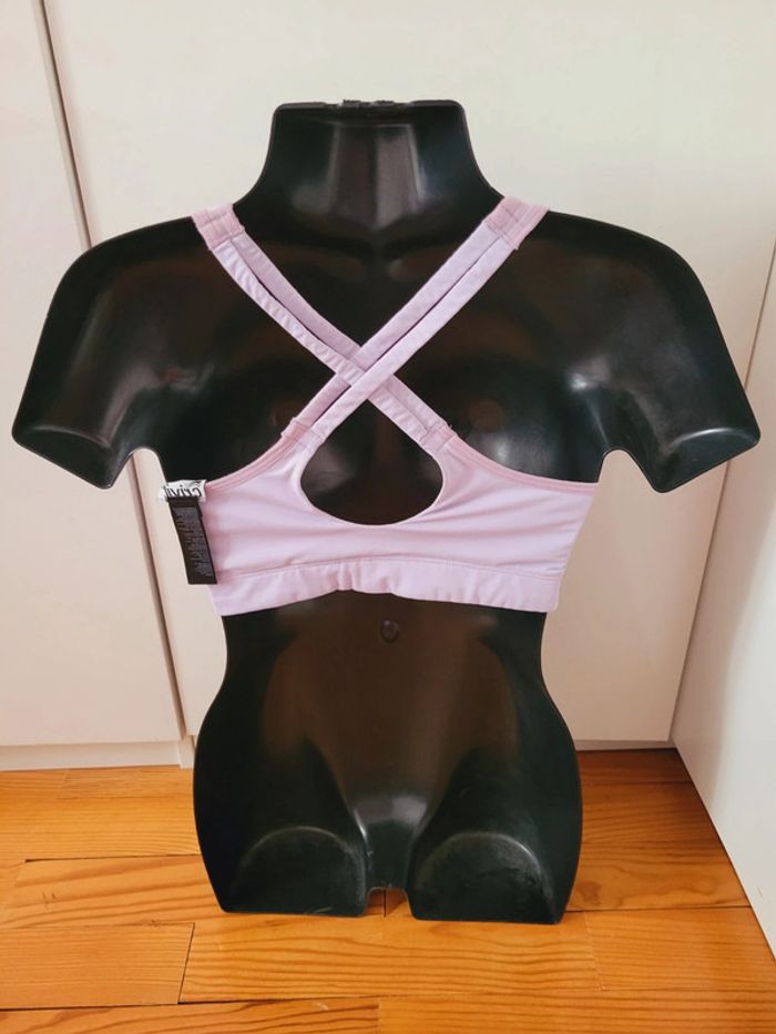 Haut sport brassière top Crivit violet lavande renforts poitrine taille M 38 - photo numéro 5