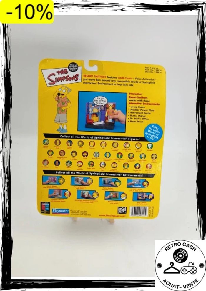 Playmates Simpsons World of Springfield Resort Smithers Figure Sealed - photo numéro 3