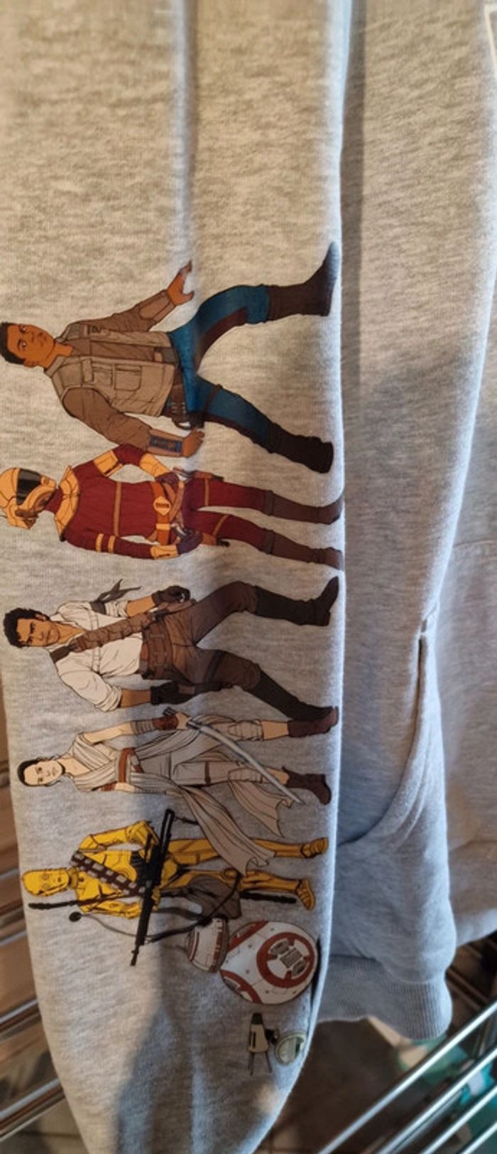 Sweat gris à capuche homme_ Star Wars _ taille M - photo numéro 3