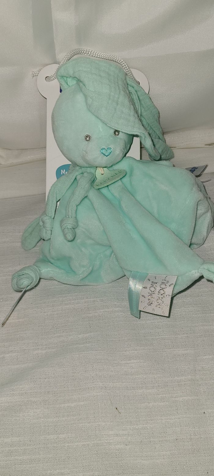 Doudou lapin vert Diabolo Menthe - photo numéro 3