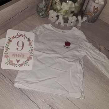 T-shirt manches longues 9 mois kiabi