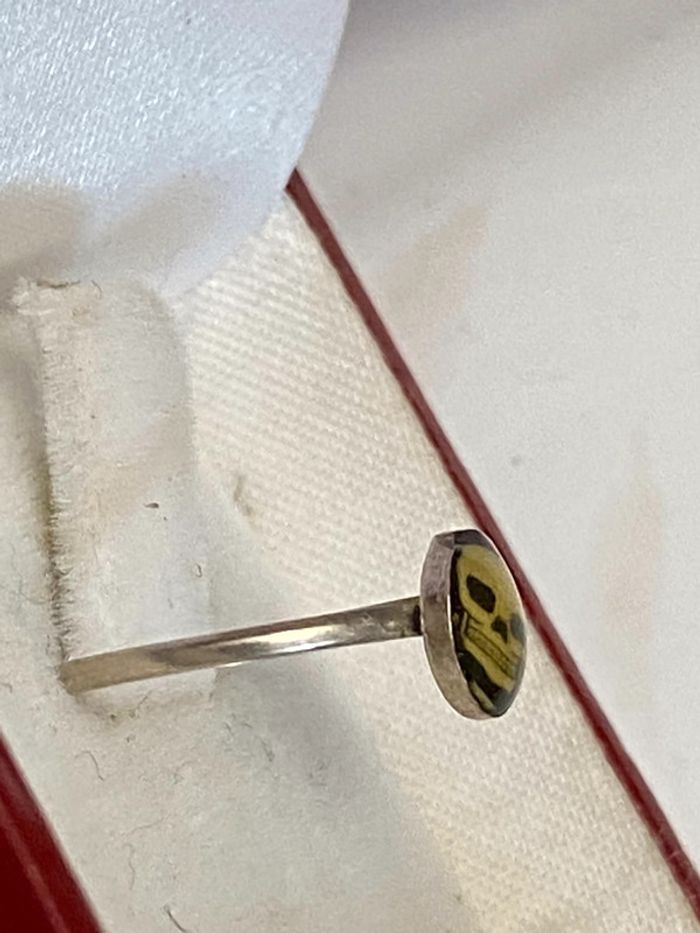 Belle bague «tête de mort » en argent massif T. 40 fille neuve - photo numéro 2