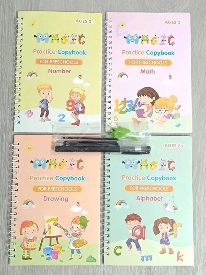 Lot de 4 cahiers d'écriture magique - photo numéro 2