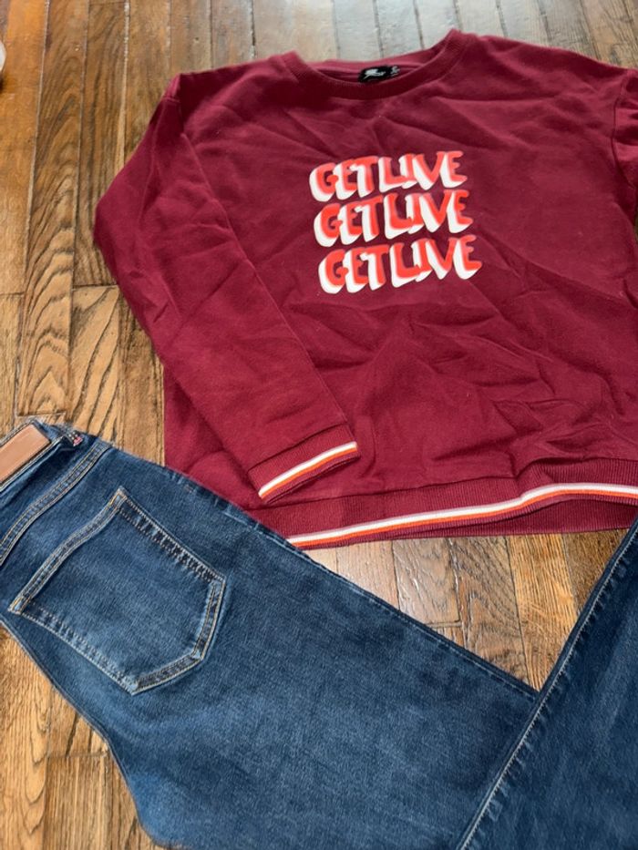 Sweat avant première et jeans Monoprix 16 ans - photo numéro 2