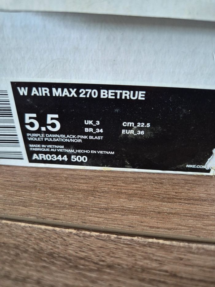 Nike air max 270 beurre purple violet - photo numéro 14