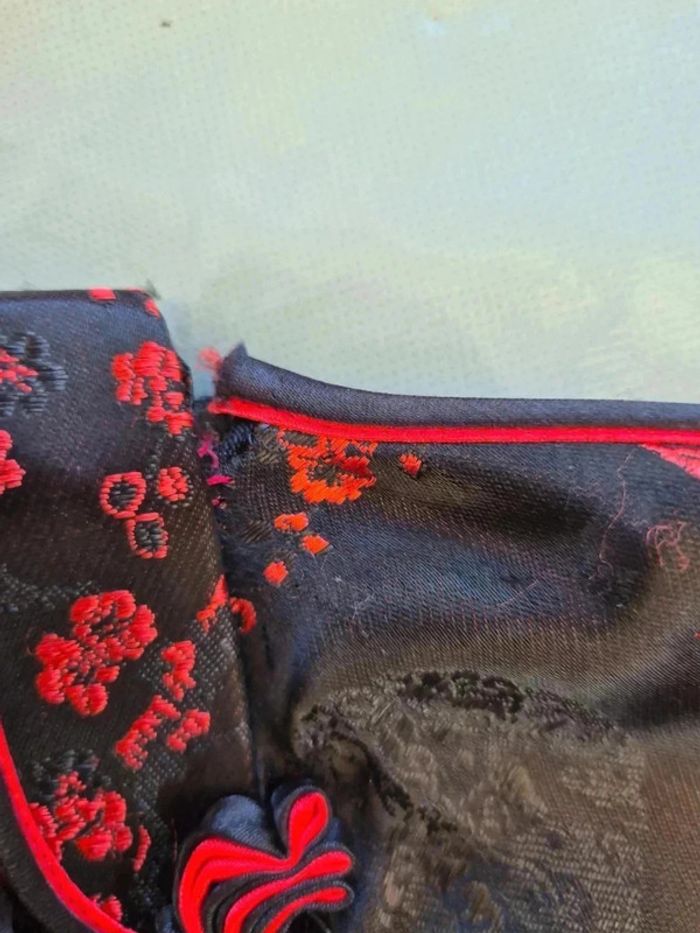 Robe chinoise rouge et noir 🌹S🌹 - photo numéro 4
