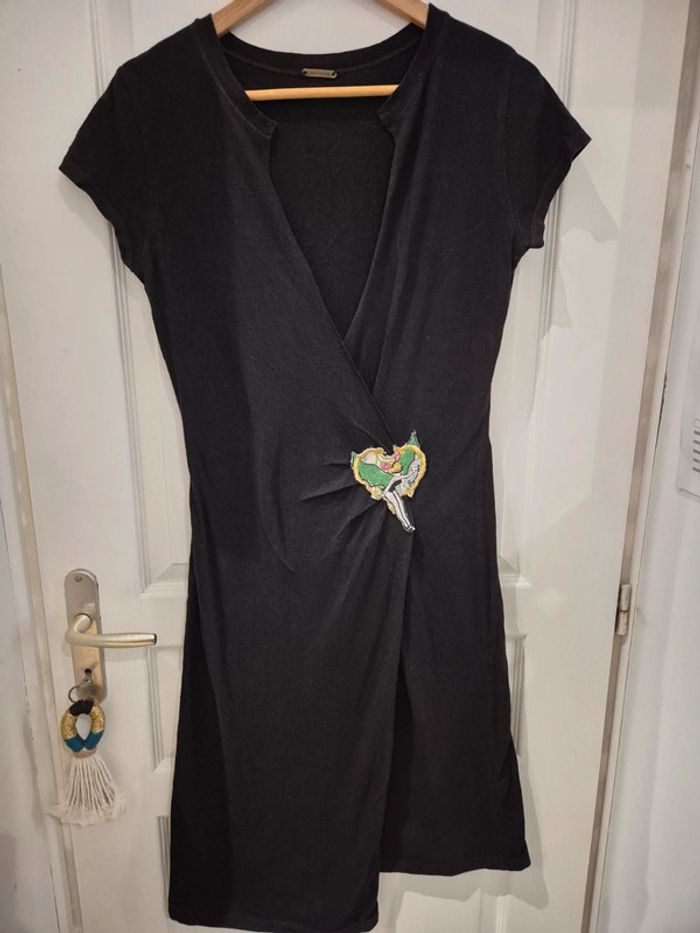 Robe noire #coton #sanmarina M - photo numéro 2