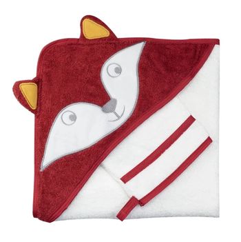 Cape de bain bébé avec gant Cache-Cache en Forêt Renard Trois Kilos Sept NEUF