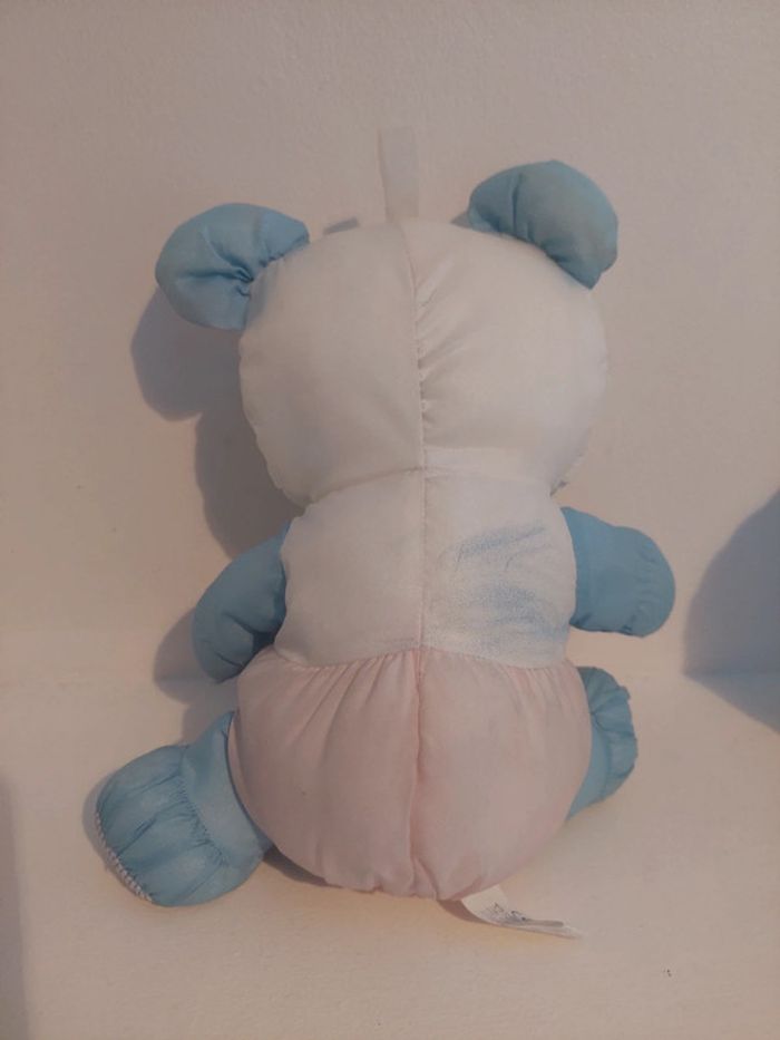 Ancien doudou panda type puffalump en toile de parachute - photo numéro 2