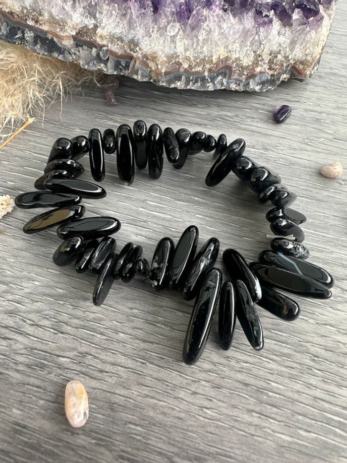 Bracelet en onyx véritable du Brésil – Pierre naturelle - photo numéro 3