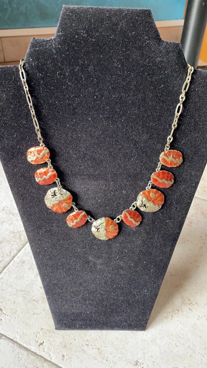 Collier fantaisie avec chaîne réglable