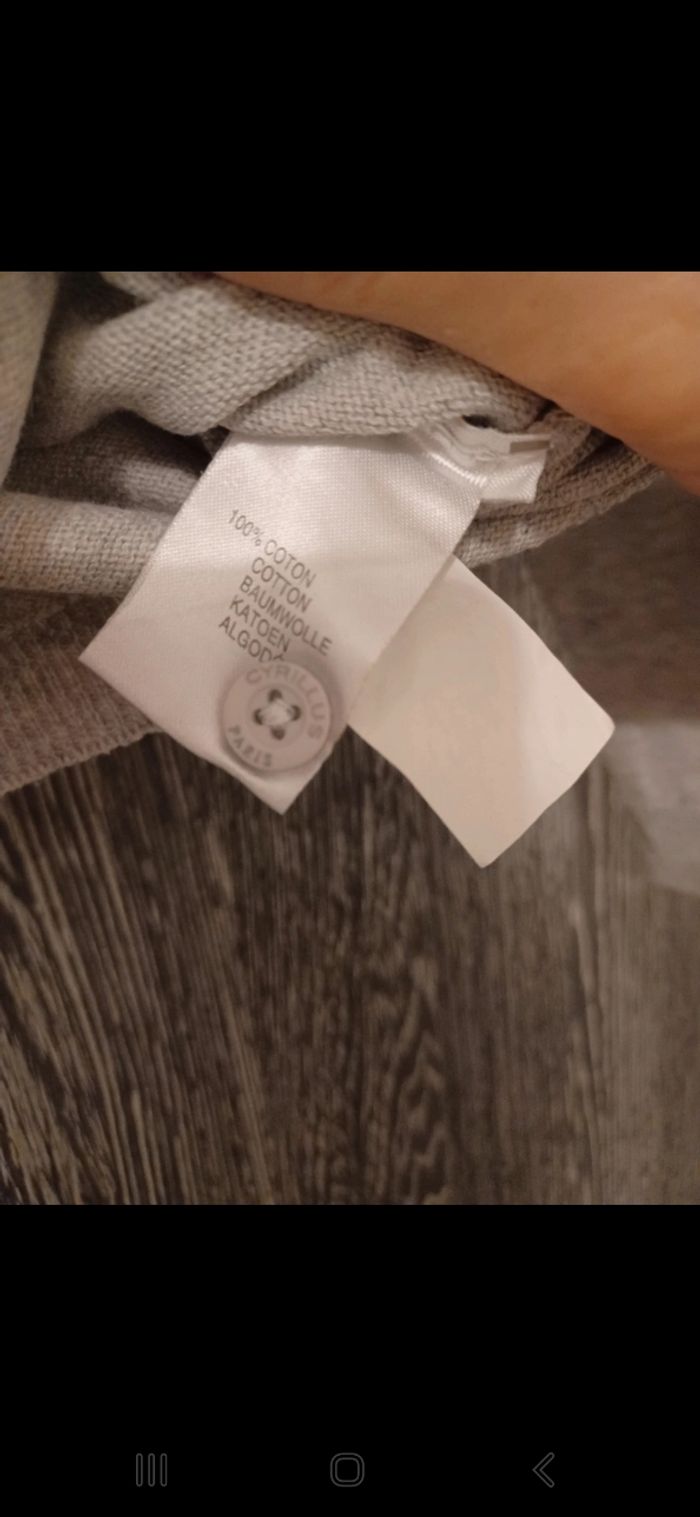 Gilet / Cardigan Cyrillus Paris mailles fines gris - photo numéro 4