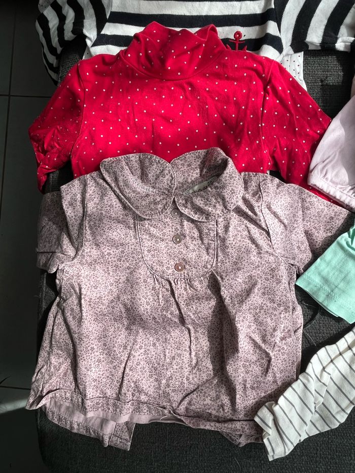 Lot hauts manches longues fille taille 6 mois - photo numéro 3