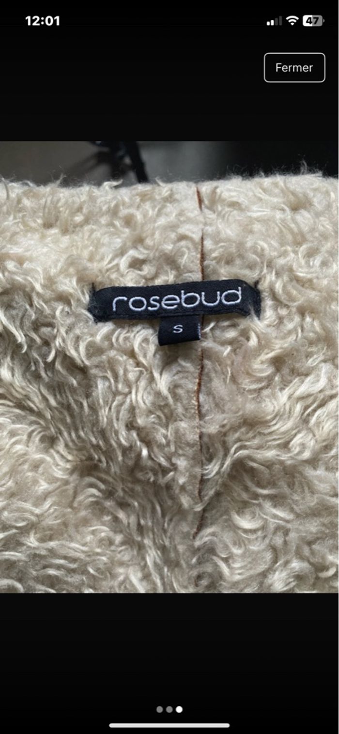 Gilet sans manche fourre marron taille s - photo numéro 3