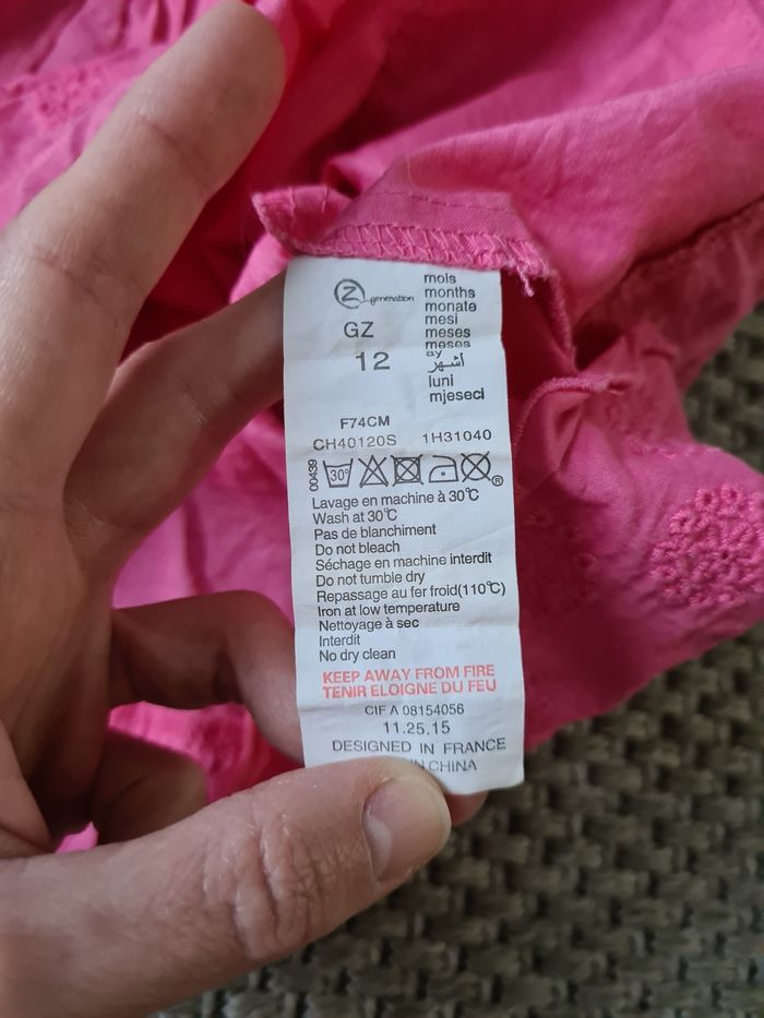 Robe légère rose - 12 mois - photo numéro 7