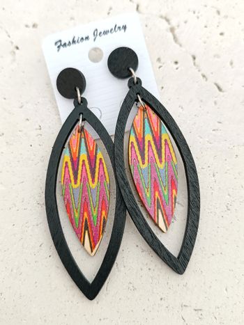 Boucles d'oreilles en bois