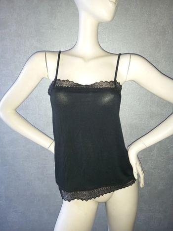 top noir et dentelle étam taille 40
