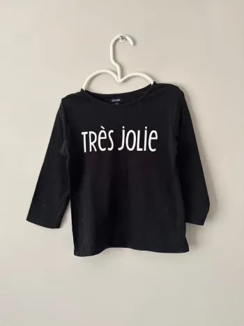 👚 t-shirt manche longue - bébé fille - 24 mois - kiabi- très bon état