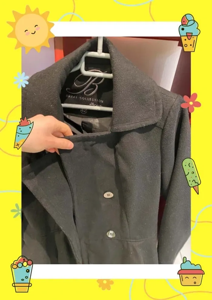 Manteau Bréal 42 noir - photo numéro 6