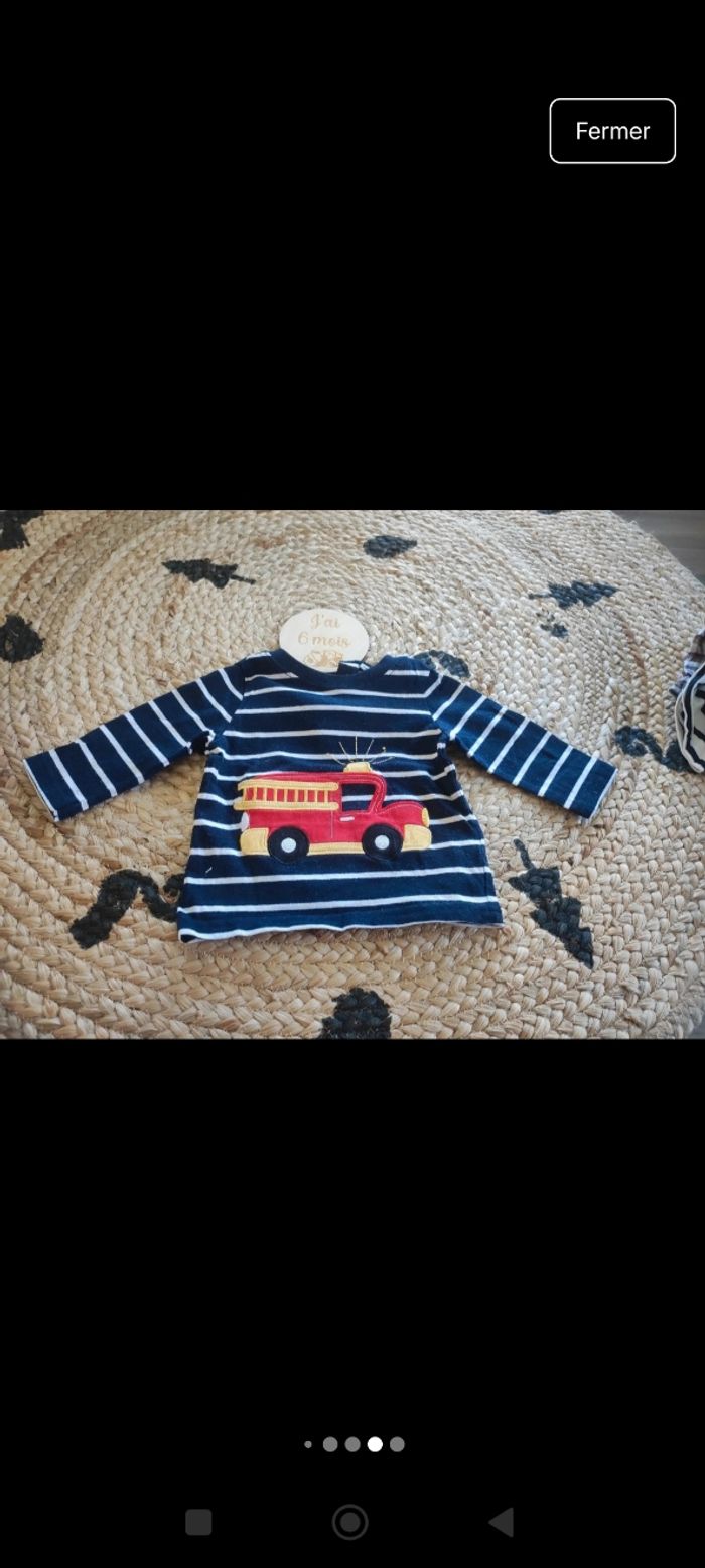 Lot 9 hauts garçon 6 mois - photo numéro 9